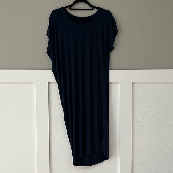 Athleta Draped Crew Dress in Constellation Blue - Picture 2 of 4